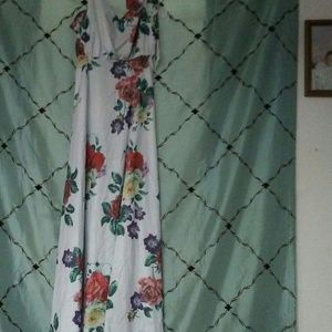 A floral maxi dress